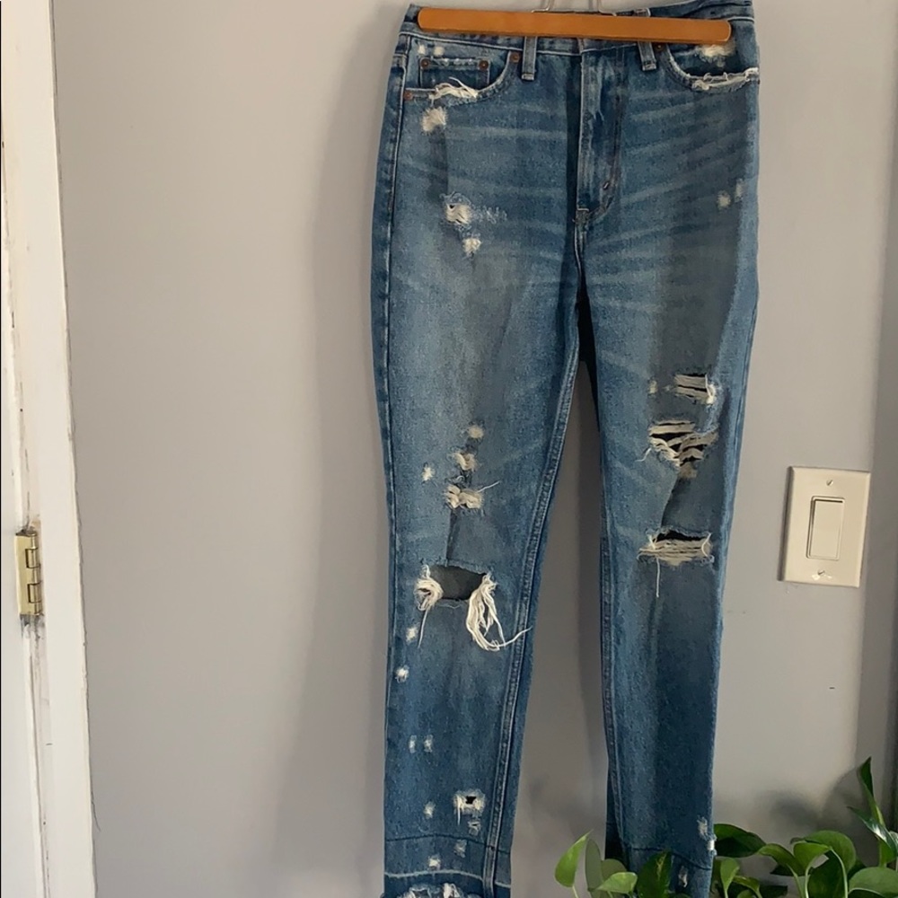 Abercrombie Annie high rise girlfriend denim